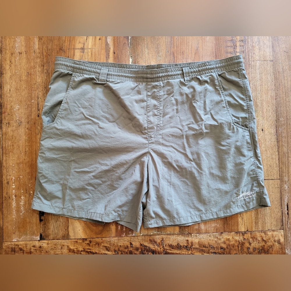 Columbia Mens Large Green PFG Shorts Underwear Lined Fishing Outdoor Hiking B1